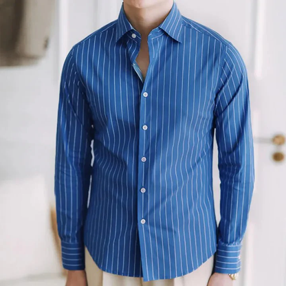 ITALIAN CRUSH BLUE FULL SLEEVE SHIRT