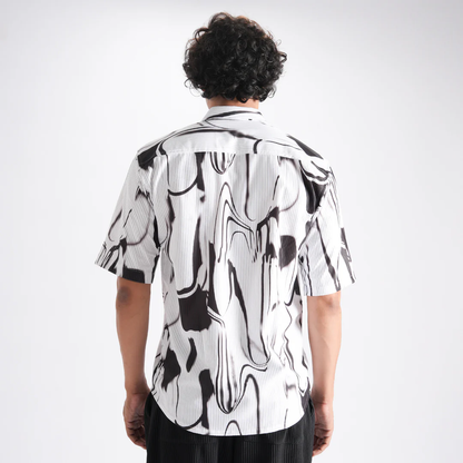 DALLIANCE WHITE DOODLE PRINT SHIRT