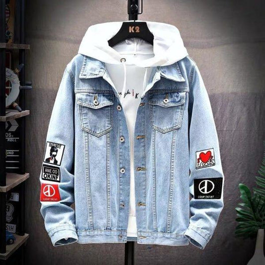 Denim Jacket Jean Men Vintage Men’s 2021 New Spring