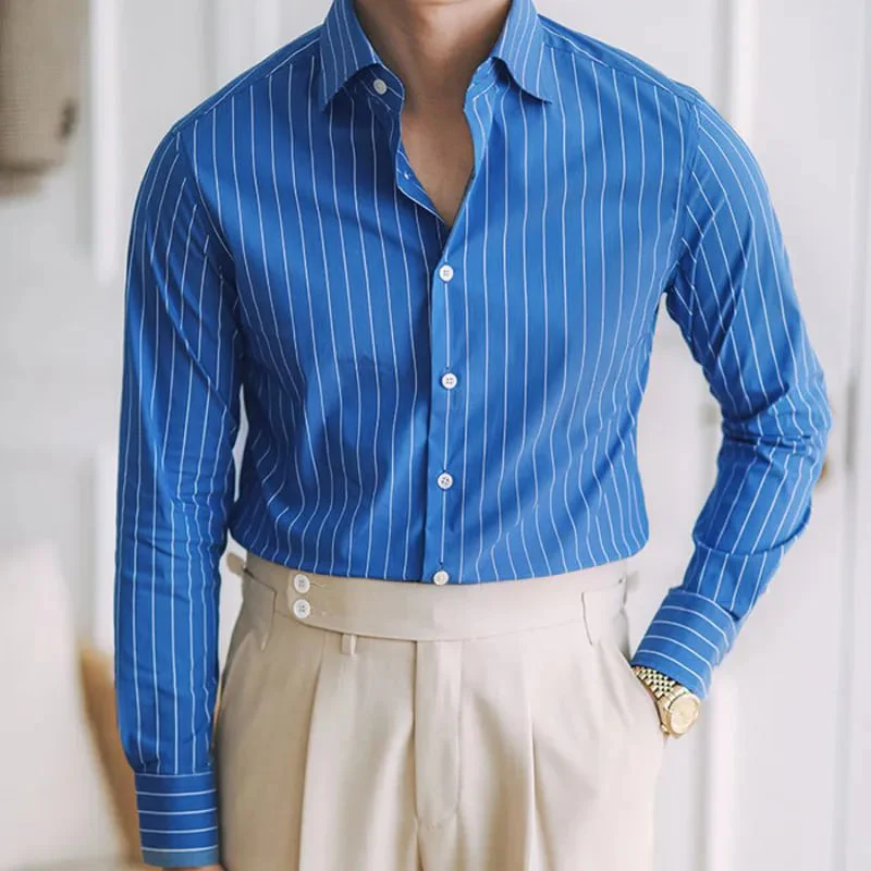 ITALIAN CRUSH BLUE FULL SLEEVE SHIRT