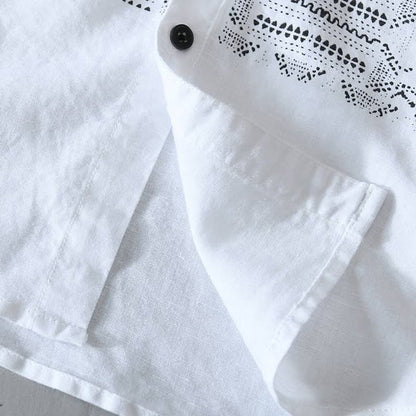 White Colour Half Sleeves Cotton Shirt