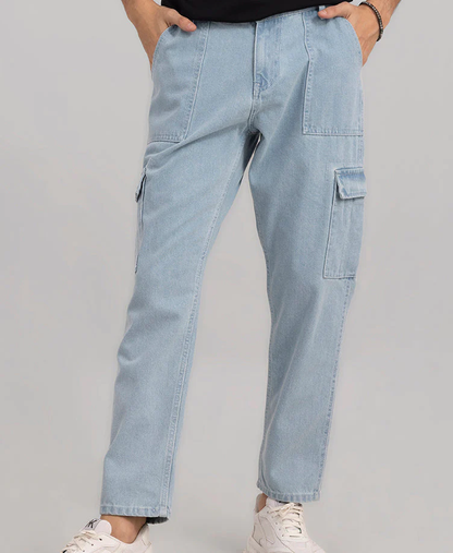 LIGHT BLUE BAGGY FIT JEANS FOR STYLE