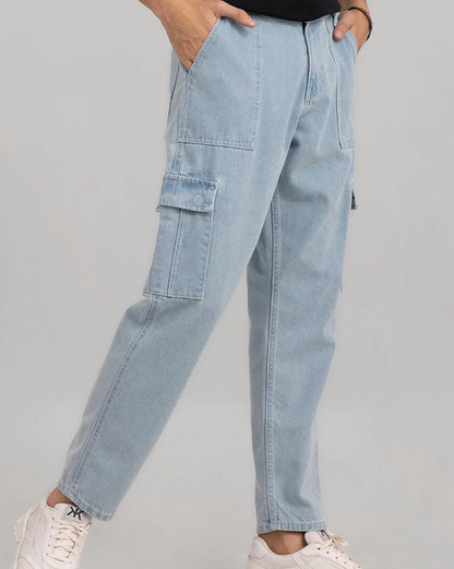 LIGHT BLUE BAGGY FIT JEANS FOR STYLE