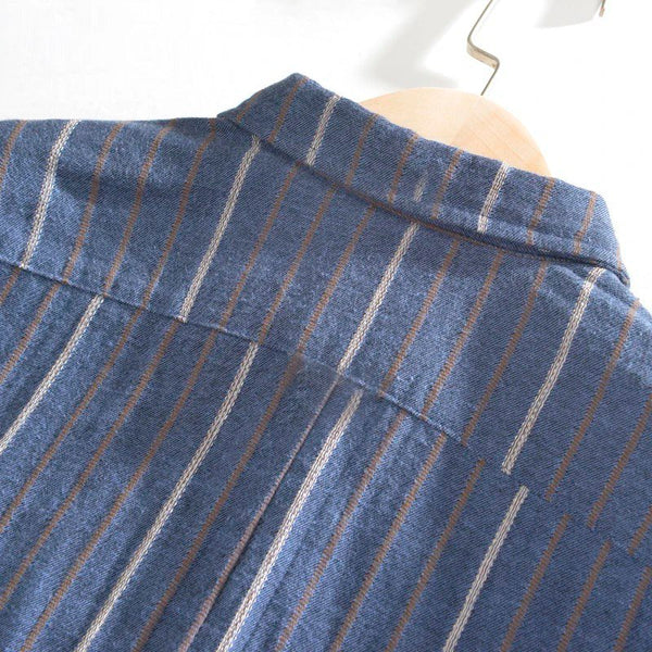 Navyblue Stripe Casual Shirt For Men