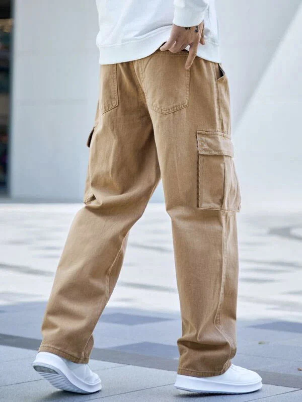 LIGHT BROWN BAGGY CARGO JEANS - UNLEASH YOUR UNIQUE STYLE