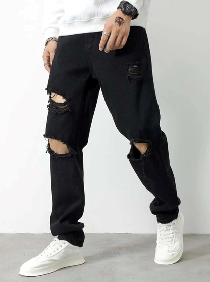 SUPER DISTRESSED REGULAR FIT MEN'S JEANS