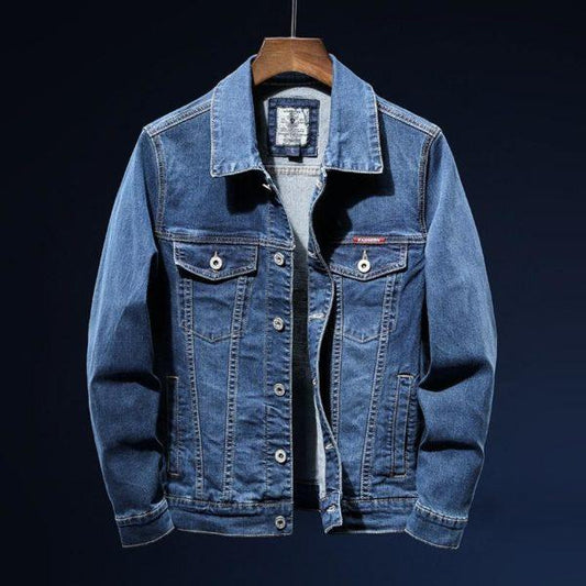 2021New Autumn Men’s Blue Denim Jacket Fashion