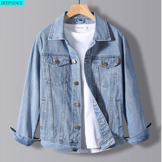 2021 Spring New Men’s Denim Jacket Male Korean