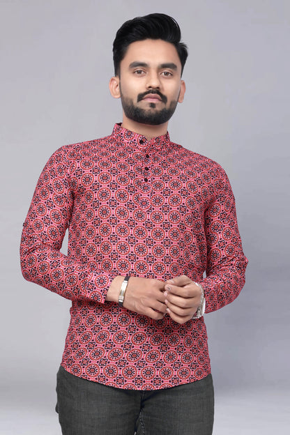 Newly Printed Casual Shirt-Kurta For Men