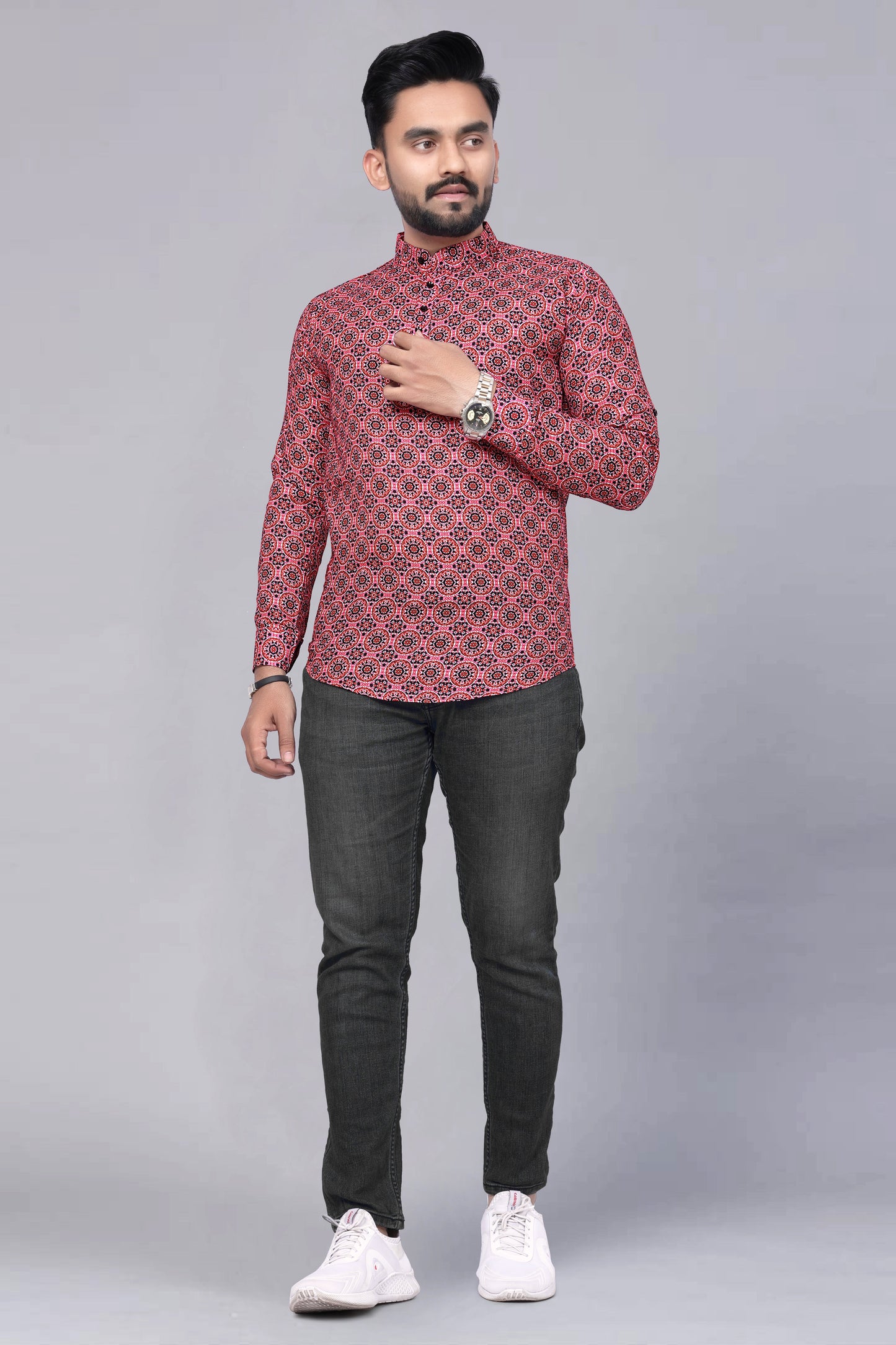 Newly Printed Casual Shirt-Kurta For Men