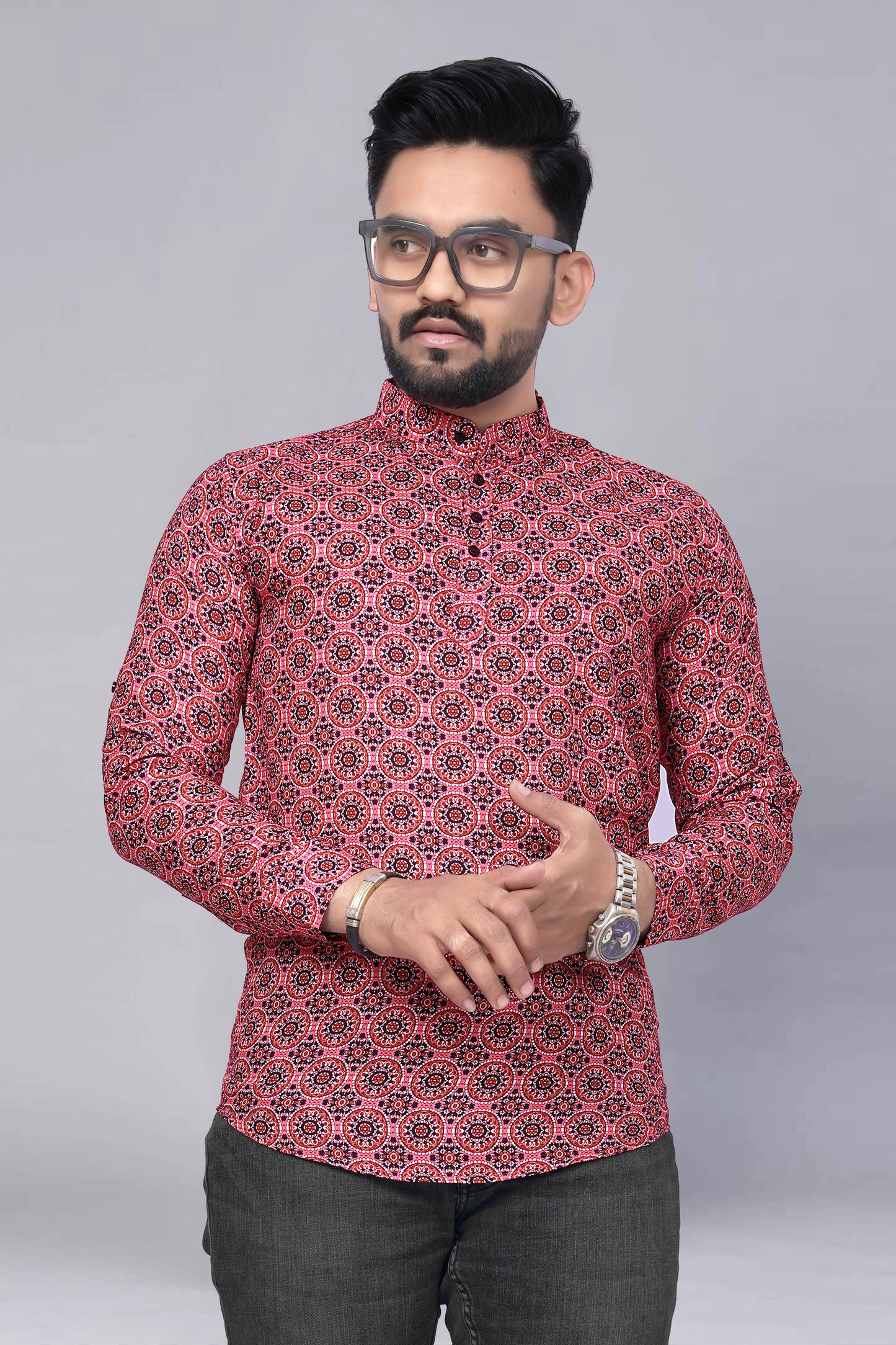 Newly Printed Casual Shirt-Kurta For Men