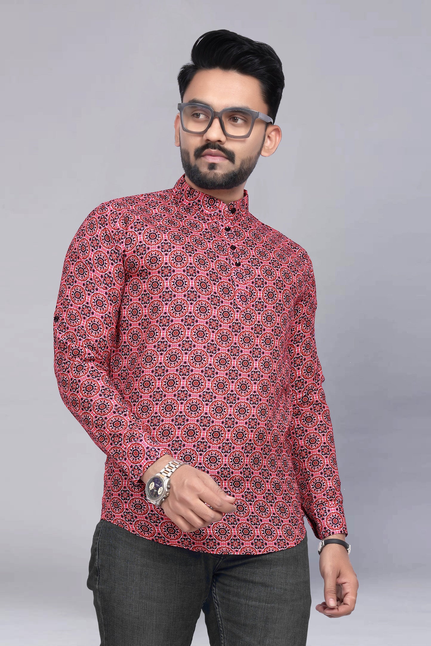 Newly Printed Casual Shirt-Kurta For Men