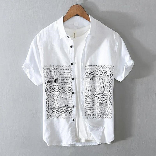 White Colour Half Sleeves Cotton Shirt
