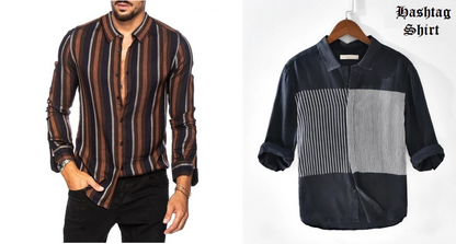 Combo Of 2 Pure Cotton Stitched Shirt For Men-11