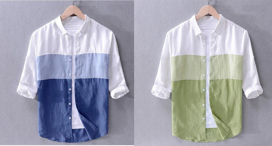 Combo Of 2 Full Sleeve Pure Cotton Stitched Shirt For Men