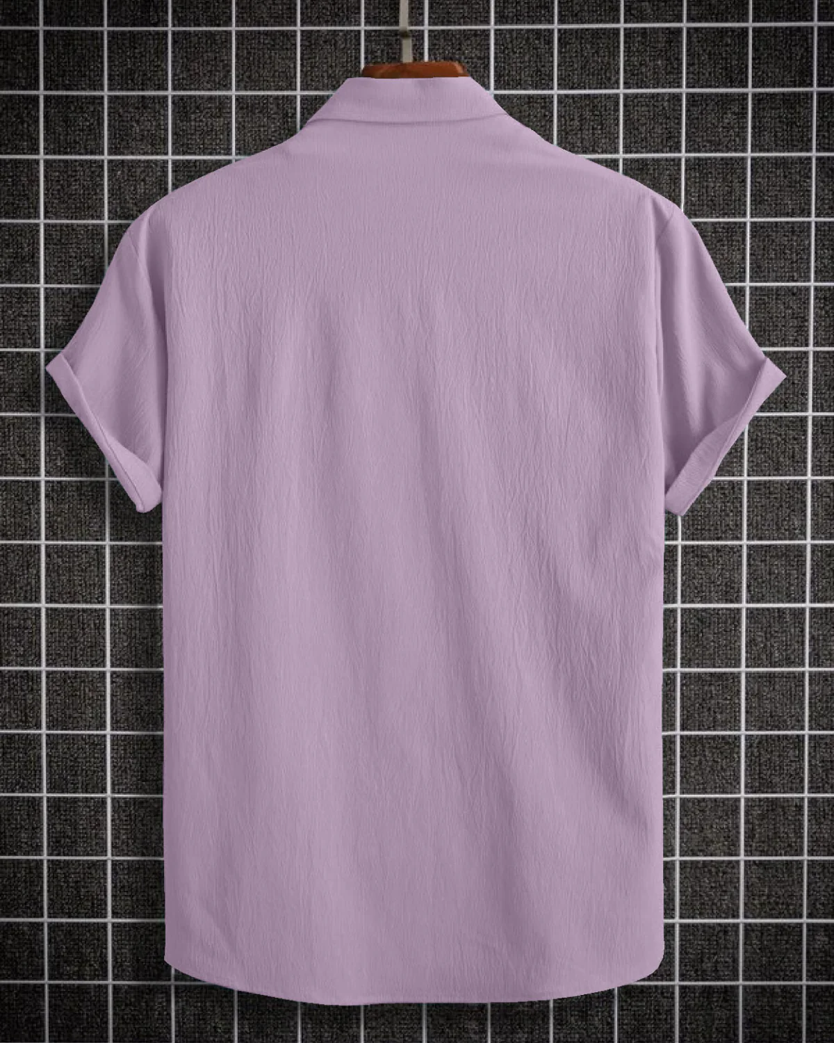 Sensational Lavender Seersucker Half Sleeve Shirt