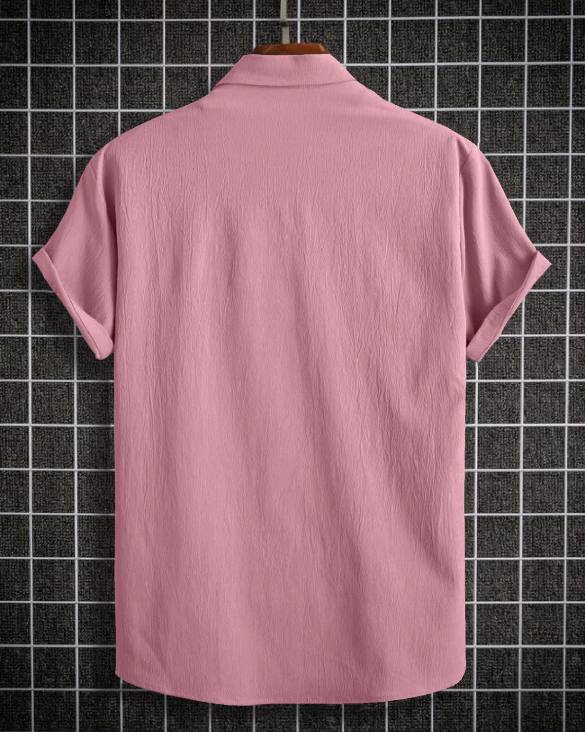 Bucolic Pink Seersucker Half Sleeve Shirt