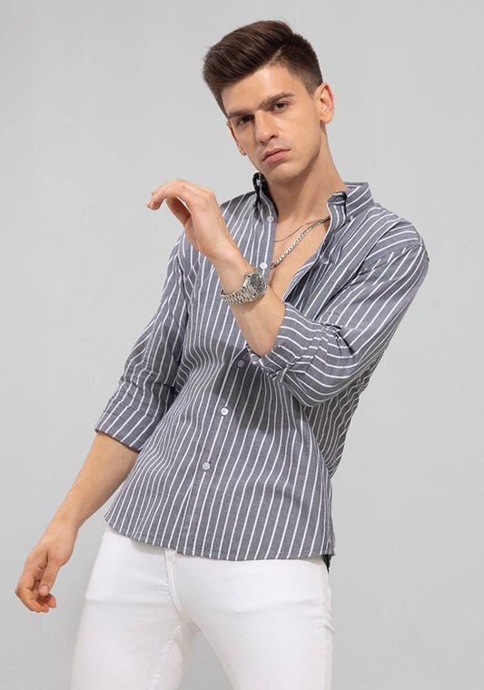 Grey Color Lining Shirt for Men