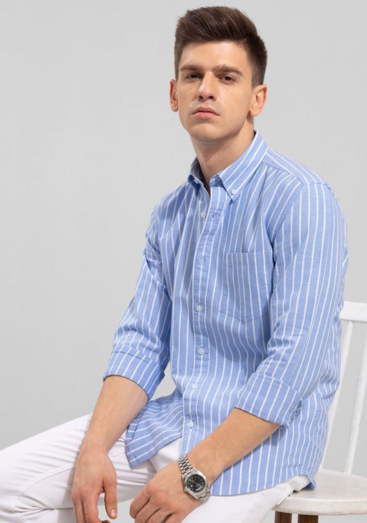 Light Blue Lining Shirt for Men