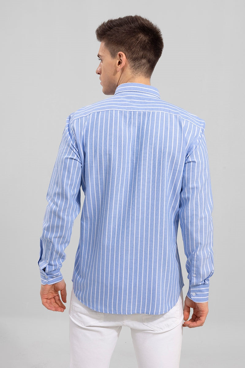 Light Blue Lining Shirt for Men