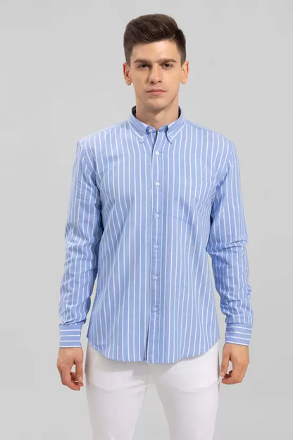 Light Blue Lining Shirt for Men